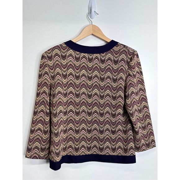 KORET Jacket Womens Open Front Size 10 Purple/Tan - Picture 3 of 6